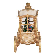 Clayre &amp; Eef | Muziekdoos Koets met LED Beige Goudkleurig 26x11x20 cm / 3xAA | 6PR6158