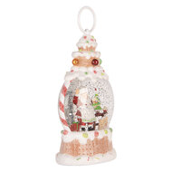 Clayre &amp; Eef | Sneeuwbol met LED Wit Rood 13x8x22 cm / 3xAAA | 6PR6163