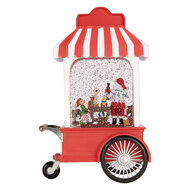 Clayre &amp; Eef | Muziekdoos IJskar met LED Rood Wit 17x10x27 cm / 3xAA | 6PR6178