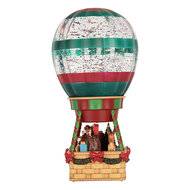 Clayre &amp; Eef | Muziekdoos Luchtballon met LED Bruin Groen 13x13x25 cm / 3xAAA | 6PR6181
