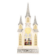 Clayre &amp; Eef | Muziekdoos met LED Beige Grijs 17x10x41 cm / 3xAA | 6PR6191