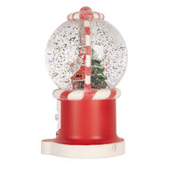 Clayre &amp; Eef | Sneeuwbol met LED Rood Wit 12x11x20 cm / 3xAA | 6PR6194