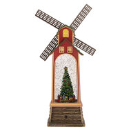 Clayre &amp; Eef | Muziekdoos met LED Bruin Groen 11x11x28 cm / 3xAA | 6PR6196