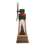 Clayre &amp; Eef | Muziekdoos met LED Bruin Groen 11x11x28 cm / 3xAA | 6PR6196