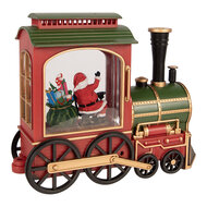 Clayre &amp; Eef | Muziekdoos Trein met LED Rood Groen 25x9x19 / 24x9x19 cm / 6xAA | 6PR6197