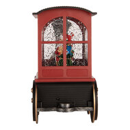 Clayre &amp; Eef | Muziekdoos Trein met LED Rood Zwart 31x10x17 cm / 3xAA | 6PR6198