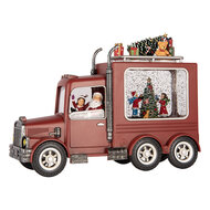 Clayre &amp; Eef | Muziekdoos met LED Rood Zwart 28x10x21 cm / 3xAA | 6PR6199