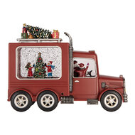 Clayre &amp; Eef | Muziekdoos met LED Rood Zwart 28x10x21 cm / 3xAA | 6PR6199