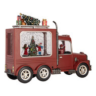 Clayre &amp; Eef | Muziekdoos met LED Rood Zwart 28x10x21 cm / 3xAA | 6PR6199