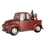 Clayre &amp; Eef | Muziekdoos Auto met LED Rood Zwart 28x12x15 cm / 3xAA | 6PR6205