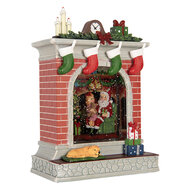 Clayre &amp; Eef | Muziekdoos met LED Rood Grijs 18x10x25 cm / 3xAA | 6PR6206