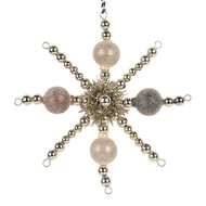 Clayre &amp; Eef | Kersthanger Zilverkleurig Grijs 16x3x16 cm | 66535