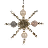 Clayre &amp; Eef | Kersthanger Zilverkleurig Grijs 16x3x16 cm | 66535