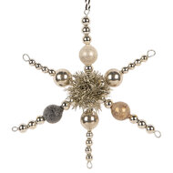 Clayre &amp; Eef | Kersthanger Zilverkleurig Grijs 16x3x16 cm | 66536