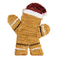 Clayre &amp; Eef | Decoratie peperkoekpop Bruin Rood 25x4x30 cm | 66598