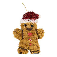 Clayre &amp; Eef | Decoratie Hanger Peperkoekpop Bruin Rood 12x3x16 cm | 66600