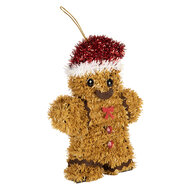 Clayre &amp; Eef | Decoratie Hanger Peperkoekpop Bruin Rood 12x3x16 cm | 66600