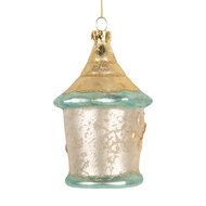 Clayre &amp; Eef | Kersthanger Wit Blauw &oslash; 7x10 cm | 6GL5414
