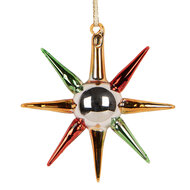 Clayre &amp; Eef | Kersthanger Goudkleurig Rood 11x3x11 cm | 6GL5428
