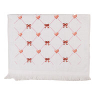 Clayre &amp; Eef | Gastendoekje Wit Oranje 40x66 cm | CT037