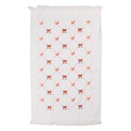 Clayre &amp; Eef | Gastendoekje Wit Oranje 40x66 cm | CT037