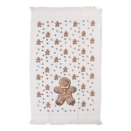 Clayre &amp; Eef | Gastendoekje Wit Bruin 40x66 cm | CTCGM