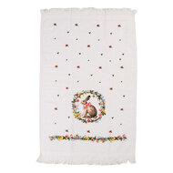 Clayre &amp; Eef | Gastendoekje Wit Bruin 40x66 cm | CTEWC