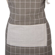 Clayre &amp; Eef | Keukenschort Grijs Beige 69x68 cm | KT041.055