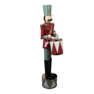 Clayre &amp; Eef | Decoratie Notenkraker Rood Groen 33x33x121 cm | 5Y1439