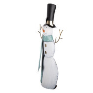 Clayre &amp; Eef | Kerstdecoratie Sneeuwman Wit Groen 36x13x69 cm | 5Y1443