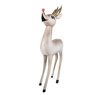 Clayre &amp; Eef | Decoratie Rendier Met LED Beige Bruin 28x10x55 cm / 2xAAA | 5Y1445