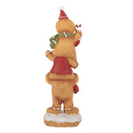 Clayre &amp; Eef | Decoratie peperkoekpoppen Bruin Rood 10x8x27 cm | 6PR6334