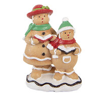 Clayre &amp; Eef | Decoratie peperkoekpoppen Bruin Wit 10x6x13 cm | 6PR6332
