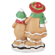 Clayre &amp; Eef | Decoratie peperkoekpoppen Bruin Wit 10x6x13 cm | 6PR6332