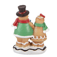 Clayre &amp; Eef | Decoratie peperkoekpoppen Bruin Wit 10x6x13 cm | 6PR6333