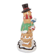 Clayre &amp; Eef | Decoratie peperkoekpoppen Bruin Wit 10x6x13 cm | 6PR6333
