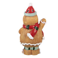 Clayre &amp; Eef | Decoratie peperkoekpop Bruin Rood 5x4x9 cm | 6PR6338
