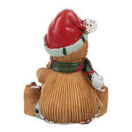 Clayre &amp; Eef | Decoratie peperkoekpop Bruin Rood 7x5x9 cm | 6PR6339