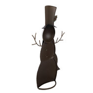 Clayre &amp; Eef | Kerstdecoratie Sneeuwman Wit Roze 29x9x51 cm | 6Y6028