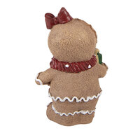 Clayre &amp; Eef | Decoratie peperkoekpop Bruin Rood 10x7x16 cm | 6PR6439