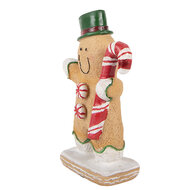Clayre &amp; Eef | Decoratie peperkoekpop Bruin Rood 12x6x18 cm | 6PR6441
