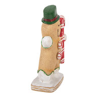 Clayre &amp; Eef | Decoratie peperkoekpop Bruin Rood 12x6x18 cm | 6PR6441