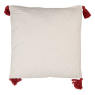 Clayre &amp; Eef | Kussen gevuld Wit Rood 45x5x45 cm | KG023.173