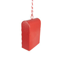 Clayre &amp; Eef | Decoratie hanger Brievenbus Rood Wit 5x3x8 cm | 6Y6063