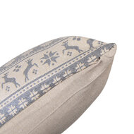 Clayre &amp; Eef | Kussen gevuld Beige Grijs 44x44x4 cm | KG023.156