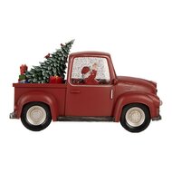 Clayre &amp; Eef | Muziekdoos Auto met LED Rood Zwart 28x12x15 cm / 3xAA | 6PR6204