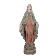 Clayre &amp; Eef | Kerstdecoratie Beeld Maria Beige Blauw 24x16x63 cm | 5MG0115