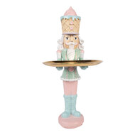 Clayre &amp; Eef | Decoratie Notenkraker met schaal Roze Groen 18x16x41 cm | 6PR6312