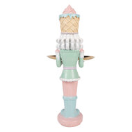 Clayre &amp; Eef | Decoratie Notenkraker met schaal Roze Groen 18x16x41 cm | 6PR6312