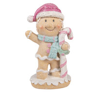 Clayre &amp; Eef | Decoratie peperkoekpop Bruin Roze 9x6x16 cm | 6PR6304